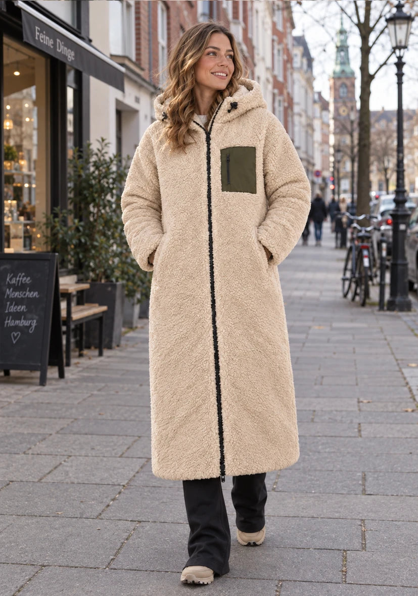Reversible Jacket Teddy olive