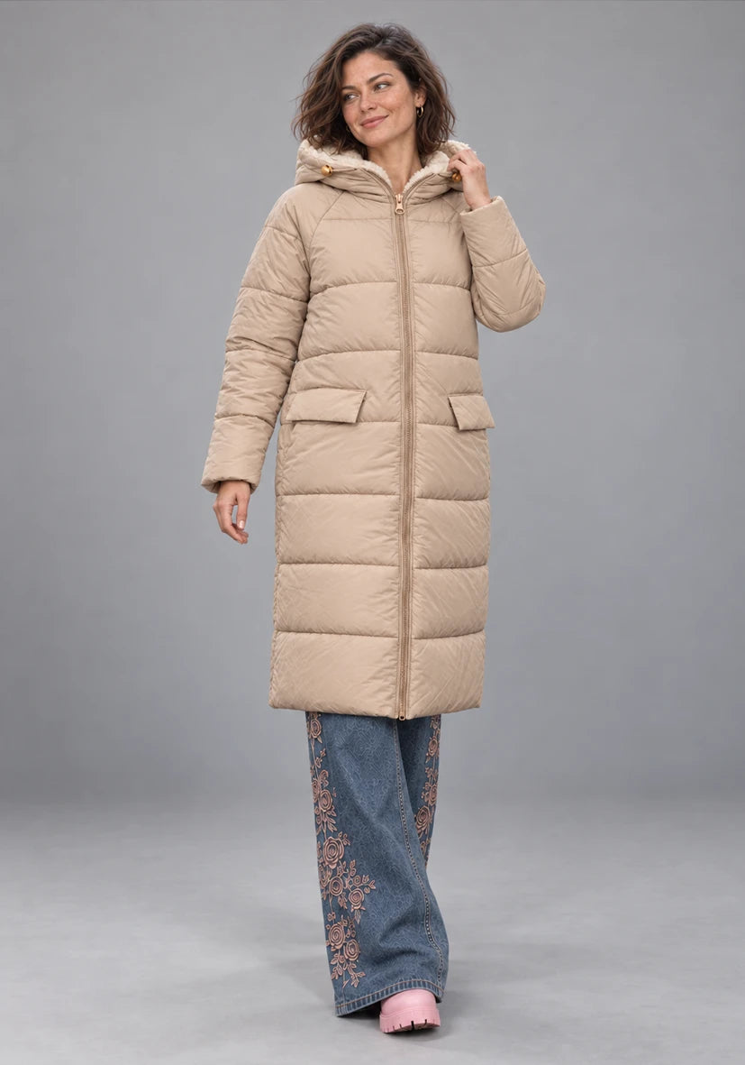 Manteau court Smile & Glow - gris
