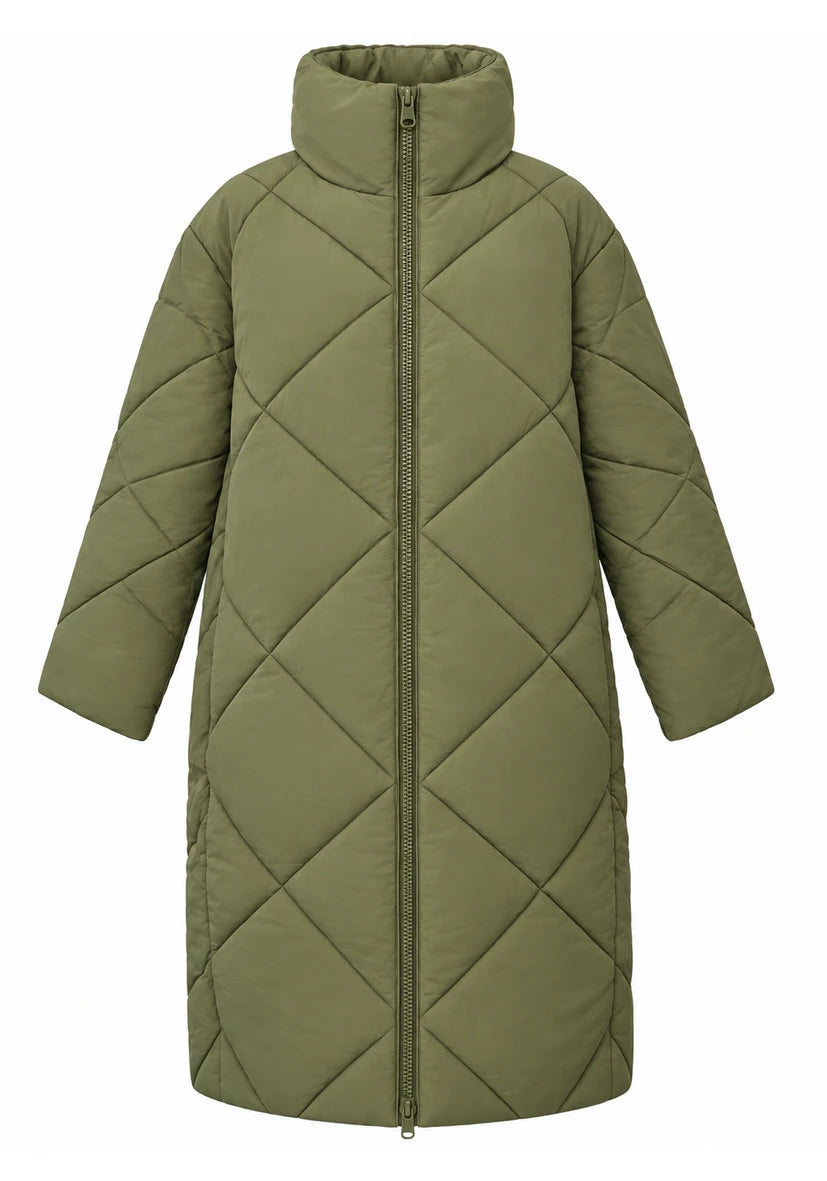 Online Exclusive: Maxi Puffer Coat olive