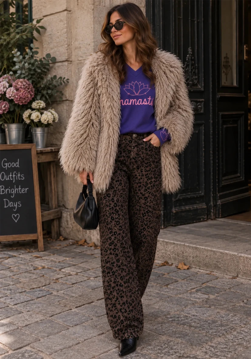 Manteau court Smile & Glow - gris