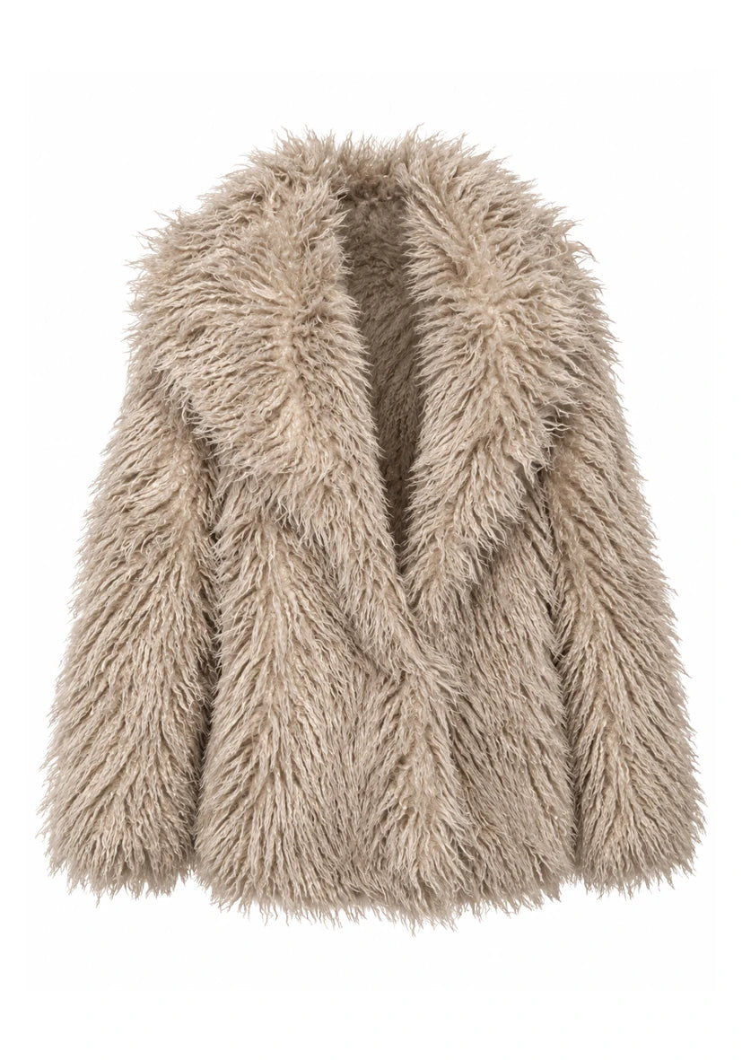 Manteau court Smile & Glow - gris