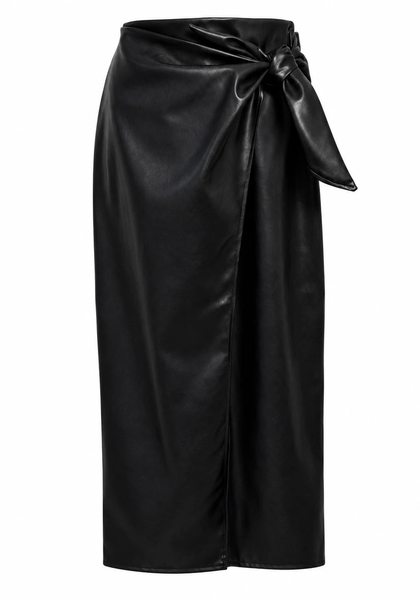 Leather Skirt - schwarz
