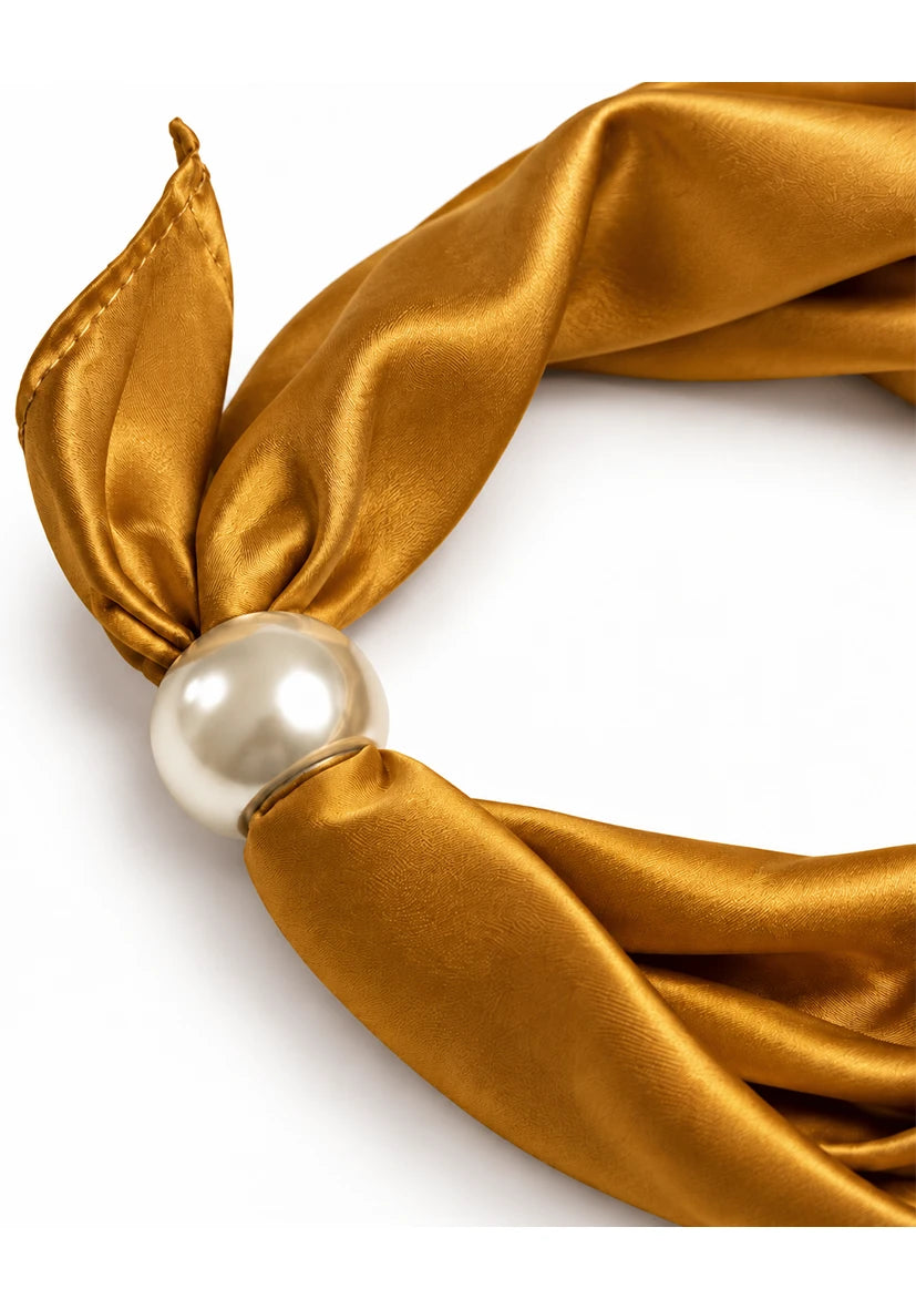 Scarf yellow Pearl